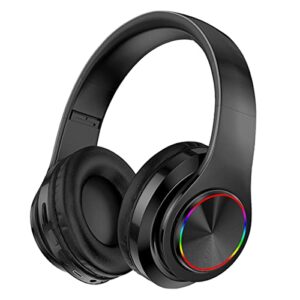 DURNYDT Bluetooth Kopfhörer Over Ear, 12 Stunden Spielzeit Kopfhörer Kabellos mit, HiFi-Stereo Faltbares Bluetooth 5.0 Wireless Headphones für Reisen/Büro/Handy/PC
