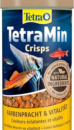 TetraMin Crisps – Fischfutter für alle Zierfische, nährstoffreiche Mischung für gesunde Fische und klares Wasser, 500 ml Dose