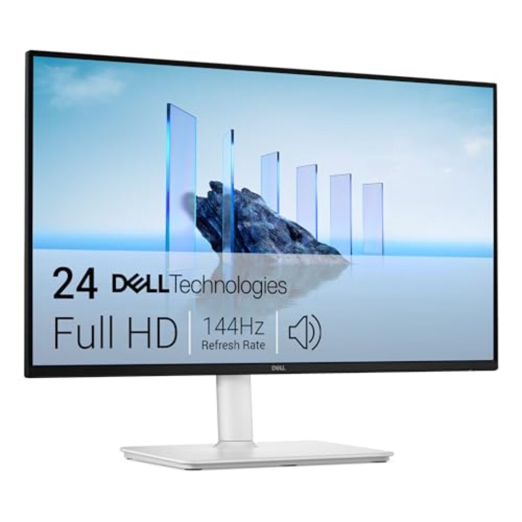 Dell 24 Plus Monitor – S2425HSM, Full HD (1920×1080), 144Hz, IPS, 1ms MPRT, AMD FreeSync, 99% sRGB, Höhenverstellbar, Eingebaute Lautsprecher, 2 HDMI, 3 Jahre Garantie, Weiß
