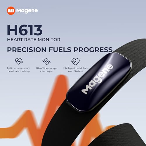 Magene H613 Brustgurt Pulsmesser Herzfrequenzmesser, Präzises Tracking, Bluetooth/ANT+, 17 Stunden Offline-Speicher, IPX7 wasserdicht, mehrfarbige Herzfrequenzzonenanzeige für Radfahren, Laufen, Yoga – Bild 4