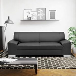 DOMO. collection Sofa Alisson, 3er Couch, 3-Sitzer, 3er Garnitur, Polstergarnitur 199 x 83 x 75 cm (BxTxH), in schwarz