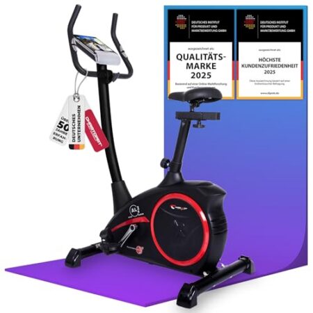Christopeit Heimtrainer Fahrrad Ergometer AL 2 / AL 2 S, bis 150kg, 24 Widerstandsstufen, 9kg Magnet-Bremssystem, leise, Soft-Touch-Computer