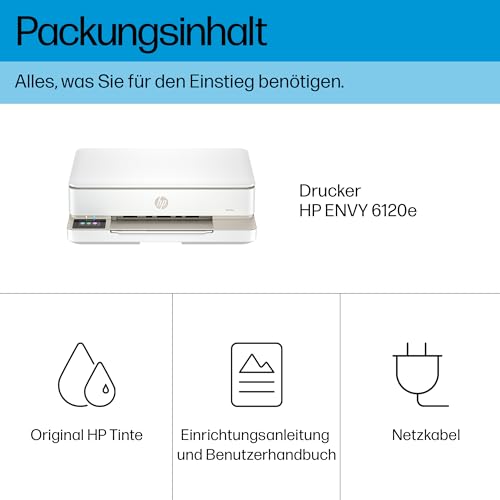 HP Envy 6120e, Multifunktionsdrucker, 6 Monate gratis drucken Instant Ink inklusive, Drucken, Kopieren, Scannen, Mobiler Faxversand, Wi-Fi, Beidseitiger Druck – Bild 5