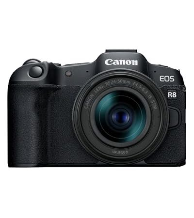 Canon EOS R8 + RF 24–50mm F4.5–6.3 – Systemkamera mit 24,2 MP, Dual Pixel AF II, Integrierte Bildkombination, LCD-Touchscreen, UVC/UAC-kompatibel - Für Vollformat-Kreativität ko...
