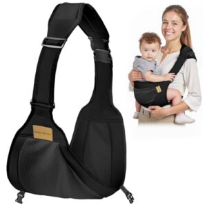 AOOWU Babytrage, Kleinkind Trage Seitlich,Verstellbare Ergonomisch Toddler Carrier, Babytrage Seitlich Baby Trage Für Neugeborene Bis 0-36 Monaten, Kleinkinder bis 25kg, Kleinkinder Tragegurt