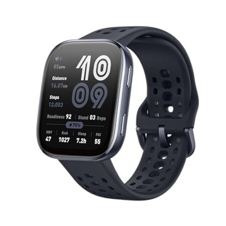 Amazfit Bip 6 Smart Watch 46mm, 14 Tage Akku, 1.97“ AMOLED, GPS & kostenloses Kartenmaterial, AI, Bluetooth Anruf Textfunktion, Gesundheits, Fitness Schlaf-Tracker, 140+ Trainingsmodi, 5 ATM