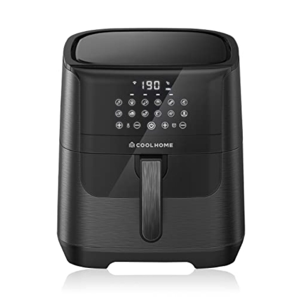 CoolHome AF23 Airfryer XXL Deluxe – 6,5 Liter – Heißluftfritteuse mit Keramikbeschichtung – schwarz