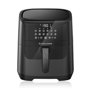 CoolHome AF23 Airfryer XXL Deluxe – 6,5 Liter – Heißluftfritteuse mit Keramikbeschichtung – schwarz