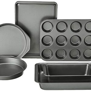 Amazon Basics Backformen-Set, antihaftbeschichtet, 6 Stück, 41.3 x 29.8 x 15.9 cm