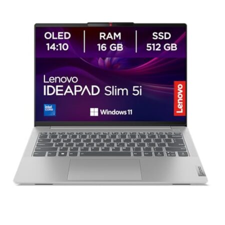 Lenovo IdeaPad Slim 5i Laptop | 14" OLED WUXGA Display | Intel Core i7-13620H | 16GB RAM | 512GB SSD | Intel UHD Grafik | Windows 11 Home | QWERTZ | Luna Grau | 3 Monate Premium Care
