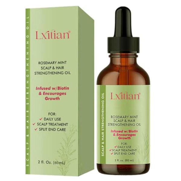 Rosmarinöl Haare, 100% Bio Naturrein Rosemary Oil for Hair, Rosemary Mint Oil für Gesundes Haarwachstum, Rosmarin Wasser Haare für Haarwachstum Beschleunigen, Haaröl Rosmarin Gegen Haarausfall, 60 ML