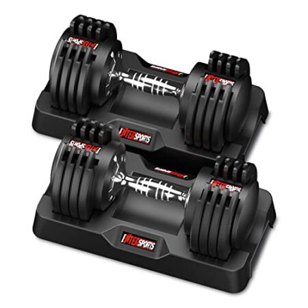 EnterSports 12kg/18kg/27kg Verstellbare Hanteln Einstellbare Platzsparende Hantel, Hanteln Verstellbar mit rutschfestem Griff, Gut für Zuhause, Büro, Fitnessstudio, Körpertraini...