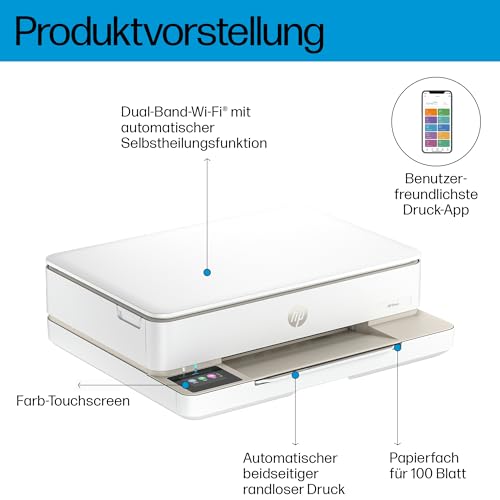 HP Envy 6120e, Multifunktionsdrucker, 6 Monate gratis drucken Instant Ink inklusive, Drucken, Kopieren, Scannen, Mobiler Faxversand, Wi-Fi, Beidseitiger Druck – Bild 4