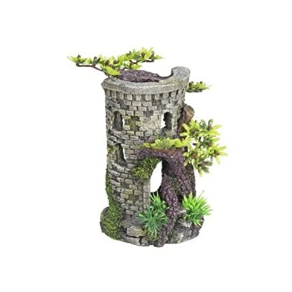 Nobby Aqua Ornaments Turm mit Bonsai, 9 x 10 x 15 cm, 1 Stück