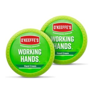 O’Keeffe’s Working Hands, 96g Tiegel 2 Pack – Handcreme für extrem trockene, rissige Hände | Erhöht sofort den Feuchtigkeitsgehalt, bildet eine Schutzschicht und verhindert Feuchtigkeitsverlust