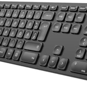 Arteck Kabellose Tastatur, Deutsches QWERTZ Layout wiederaufladbare USB Anschluss 2,4 GHz Kabellos Tastatur mit Multimedia-Tasten, Kompatibel mit PC, Computer, Notebook, Laptop, Windows 11, 10, 8