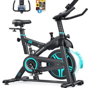 [2025 Aktualisierte]Heimtrainer Fahrrad mit APP, 0-100% Magnetwiderstand Stationäres, 15KG Schwungrad, Ultraleise, Ergometer Hometrainer Bis 160KG, Tablet-Halter