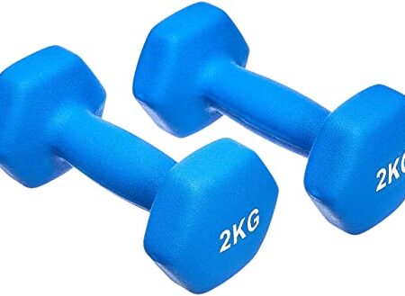 Amazon Basics Neopren Hanteln Gewichte (2er-Sets, 1kg - 5kg Hanteln)