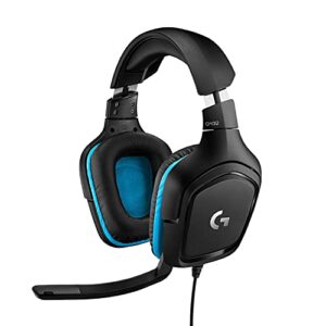 Logitech G432 kabelgebundenes Gaming-Headset, 7.1 Surround Sound, DTS Headphone:X 2.0, Bügelmikrofon mit Flip-Stummschaltung, Ohrpolster mit Kunstleder, PC/Mac/Xbox One/PS4/Nintendo Switch – Schwarz