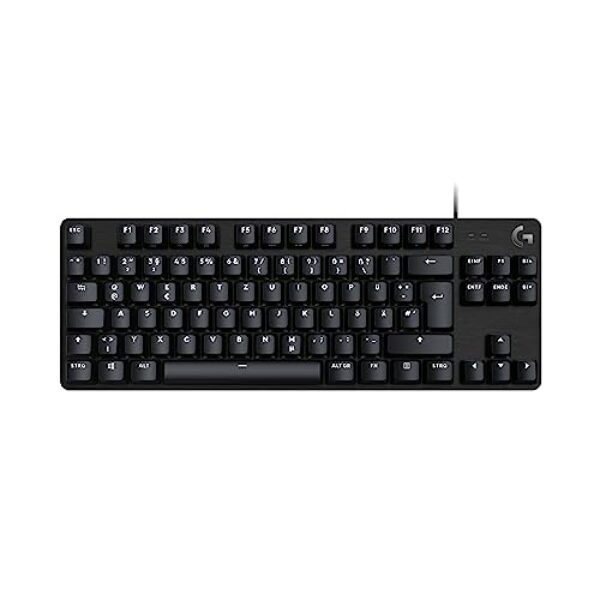 Logitech G413 TKL SE Mechanische Gaming-Tastatur – Mit Hintergrundbeleuchtung und taktilen mechanischen Schaltern, Anti-Ghosting, Kompatibel mit Windows, macOS, Deutsches QWERTZ-Layout – Schwarz