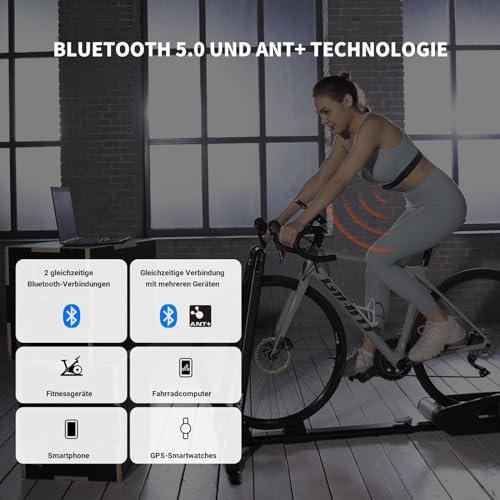 COOSPO H9Z Pulsmesser Brustgurt, Wiederaufladbare Bluetooth 5.0/ ANT+ Herzfrequenzmesser Brustgurt, IP67 Wasserdichter HRM Fitness Tracker Kompatibel mit Polar Wahoo Strava Garmin – Bild 4