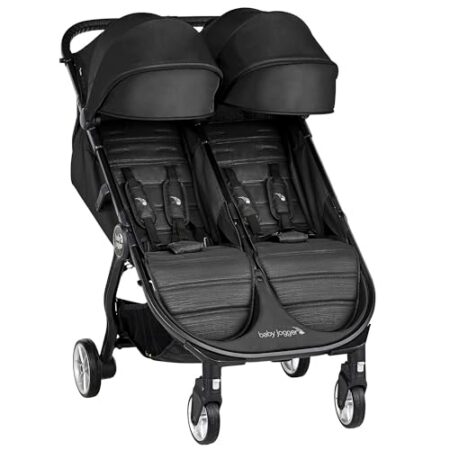 Baby Jogger City Tour 2 Double Geschwisterwagen Zwillingswagen für Reisen | leichter, zusammenklappbarer und tragbarer Zwillingsbuggy | Pitch Black (Schwarz) - Produktbild