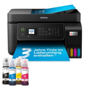Epson EcoTank ET-4800 A4-Multifunktions-Wi-Fi-Tintentankdrucker, mit einem im Lieferumfang enthaltenen Vorrat an Tinten bis zu 3 Jahren