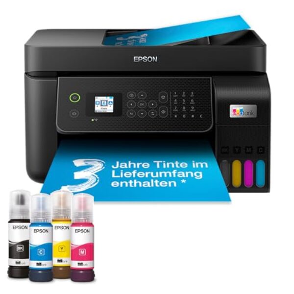 Epson EcoTank ET-4800 A4-Multifunktions-Wi-Fi-Tintentankdrucker, mit einem im Lieferumfang enthaltenen Vorrat an Tinten bis zu 3 Jahren