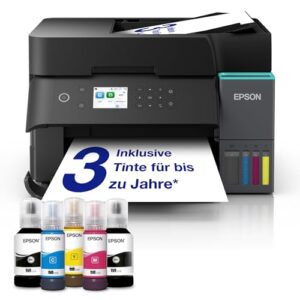 EcoTank ET-3950 A4-Multifunktionsdrucker mit Wi-Fi & AirPrint Tintentank, automatischem Dokumenteneinzug, beidseitigem Druck, Scannen & Kopieren, bis zu 3 Jahre Tinte im Lieferumfang enthalten
