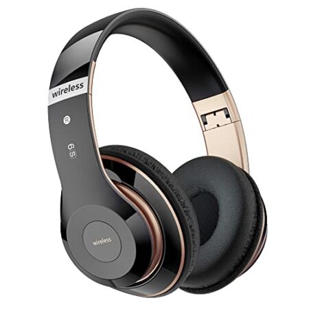 Lankey Sound Kopfhörer Kabellos Bluetooth, Bluetooth Kopfhörer Over-Ear mit 6 EQ Modi, 65 Std Kabellose Kopfhörer mit Eingebautem HD-Mikrofon, FM, SD/TF für Outdoor, Transport, Reisen, Studium