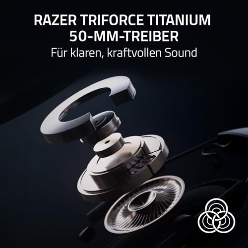 Razer BlackShark V2 Pro (2023) für PC - Kabelloses Premium Esports Headset (HyperClear Super-Breitband-Mikrofon, Triforce Titanium 50mm Treiber, HyperSpeed Wireless-Technologie, 70 Std) Schwarz – Bild 6
