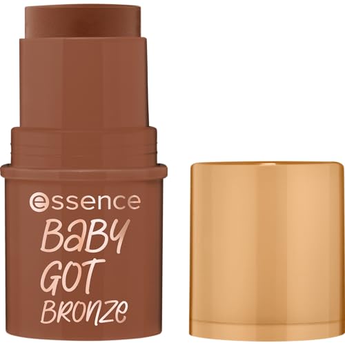 essence baby got bronze bronzing stick, Konturstift, Nr. 40, Braun, natürlich, strahlend frisch, vegan, ohne Konservierungsstoffe, ohne Parabene, ohne Mikroplastikpartikel, 1er Pack (5.5g)
