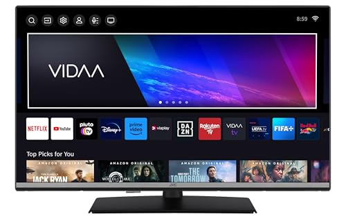 JVC Fernseher 32 Zoll Smart TV VIDAA LT-32VDF5455 Full HD Fernseher, HDR TV mit integriertem Triple-Tuner, LED TV schwarz – Bild 3