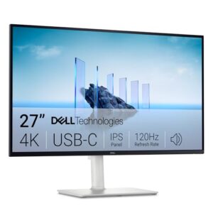 Dell 27 Plus USB-C Monitor – S2725QC, 4K UHD (3840×2160), 120Hz, IPS, 4ms, AMD FreeSync Premium, 99% sRGB, Höhenverstellbar, Eingebaute Lautsprecher, 2 USB-C, 2 HDMI, 2 USB, 3 Jahre Garantie