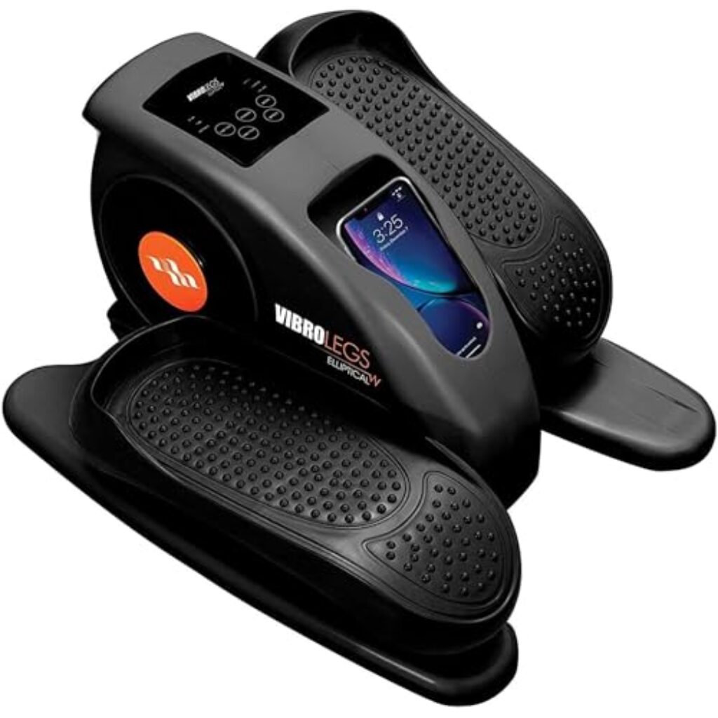 Vibro Legs Elliptical – motorisierter Heimtrainer & Beintrainer für Zuhause – Pedaltrainer für Bewegung im Sitzen – fördert Durchblutung & Fitness – leises Trainingsgerät – Ellipsentrainer elektrisch
