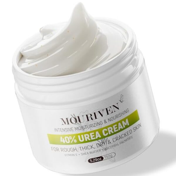 Urea Cream 40 Percent for Foot 5.29oz – Maximum Foot & Hand Cream, for Dry, Cracked Heels, Feet, Knees, Elbows, and Hands,Callus Remover, Strength Urea Lotion for Softening and Moisturizing