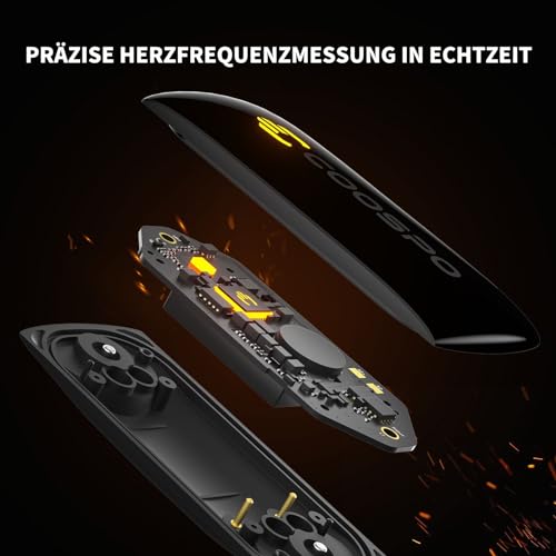 COOSPO H9Z Pulsmesser Brustgurt, Wiederaufladbare Bluetooth 5.0/ ANT+ Herzfrequenzmesser Brustgurt, IP67 Wasserdichter HRM Fitness Tracker Kompatibel mit Polar Wahoo Strava Garmin – Bild 5