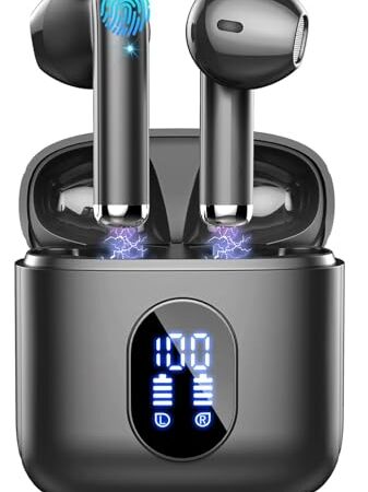 Drsaec Bluetooth 5.4 Kopfhörer, 2026 Neu In Ear Kopfhörer Kabellos Bluetooth 6D Tiefer Bass Kabellose Kopfhörer mit 4 ENC Mic, Noise Cancelling Ear Buds, 30Std, USB-C, IP7 Wasserdicht Sport Ohrhörer