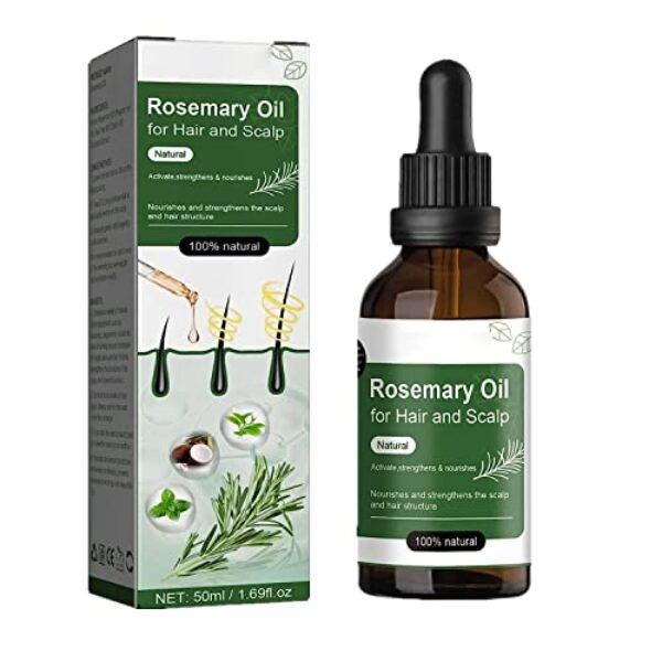 Rosemary Oil for Hair Growth, Hair Growth Serum,Rosemary Essential Oil for Hair Loss Regrowth Treatment,Strengthens Hair,Nourishes Scalp (1 Pcs)