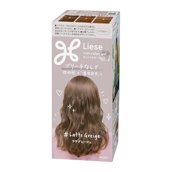 Liese Creamy Color Gel Hair Dye – Latte Greige | Japanese Greige Beige Hair Color | Long-Lasting Vibrant Shade with Shine & Smooth Finish | Kao Japan
