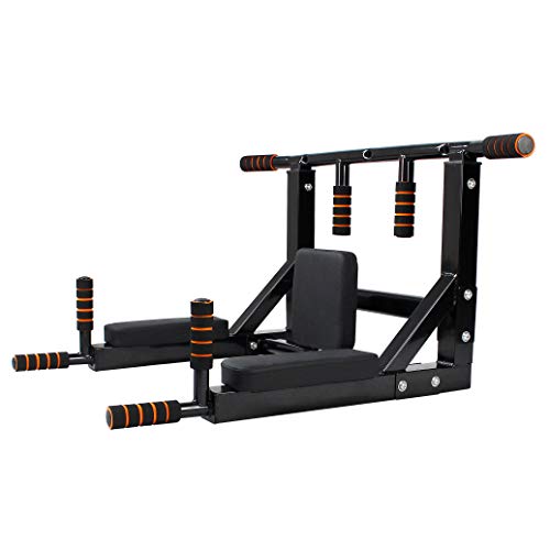 Leogreen Klimmzugstange Wandmontage, Pull Up Bar, Trainings Halterung mit Multifunktionen, 8 rutschfeste Griffe, Schwerlast Trainingsgewicht bis zu 200kg, 95 x 73 x 47cm – Bild 5