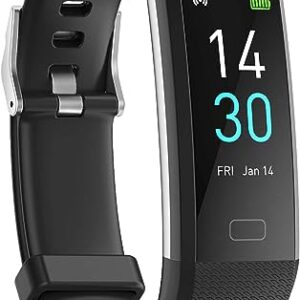 Septoui Fitness-Tracker Pulsuhr Blutdruck SpO2 Fitnessuhr IP68 Wasserdicht, 16 Sportmodi Schrittzähler Kalorienzähler Schlafmonitor Aktivitätstracker Damen Herren Smartwatch fur Android iOS