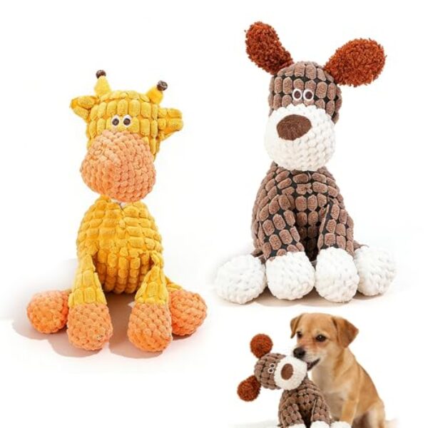 Lamvpiny 2PC Dog Toy, 2025 New Dog Toy, Squeaky Dog Toys, Indestructible, Soft Puppy Toy for Small, Medium and Large