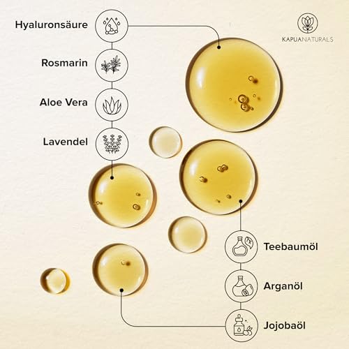 BIO Rosmarinöl Haare 100 ml • Hochdosiert mit Hyaluronsäure & Biotin – Fördert Haarwachstum & verlangsamt Haarausfall – Rosmarinöl & Rizinusöl – Haarserum – Haaröl Rosmarin – Rosemary Oil Hair Growth – Bild 4