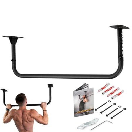 GORNATION Klimmzugstange für Wand oder Decke, Pull-Up Bar zur Wandmontage oder Zimmerdecke, Klimmzugstange pulverbeschichtetes Metall, für Calisthenics, Fitness und Training zu ...