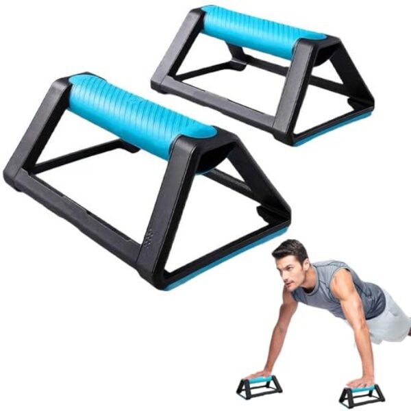 2 Stück Liegestützgriffe, Liegestützbrett mit Silikongriff Rutschfester Basis, Tragbar Stapelbar, Handstand Griffe, Parallettes Calisthenics, Push Up Bars für Liegestütze, Home & Outdoor Workouts