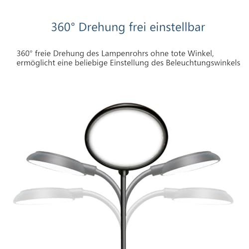 GERUI 2 Stück Schwarze Schale Fischtank Clip Licht 7W Mini LED Beleuchtung Hohe Helligkeit Aquarium Wasser Gras Ergänzend Transparent Clip Weißes Licht für 10 bis 30 CM Fisch Tank – Bild 6