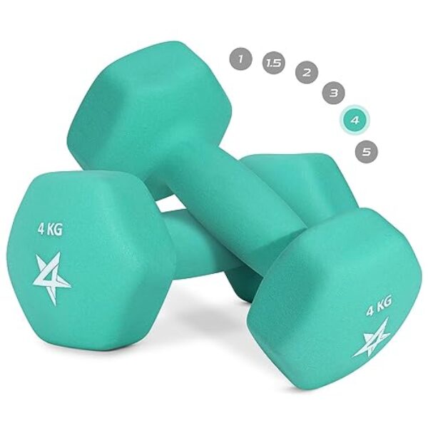 Yes4All Neopren Hanteln Set Gewichte, 2er-Sets, 1kg, 1.5kg, 2kg, 3kg, 4kg, 5kg, Dumbbells Set für Krafttraining Yoga Pilate