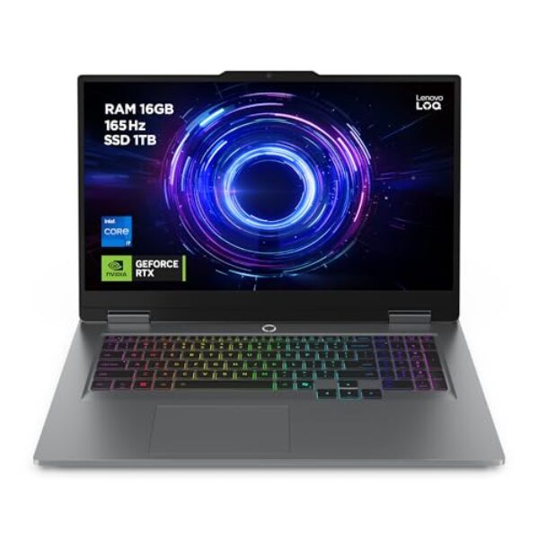Lenovo LOQ Gaming AI Laptop | 17.3″ Full HD 165Hz Display | NVIDIA GeForce RTX 5070 | Intel Core i7-14700HX | 16GB RAM | 1TB SSD | Win11 | QWERTZ | 24-Zonen-RGB-Tastatur | Grau | 3 Monate GamePass