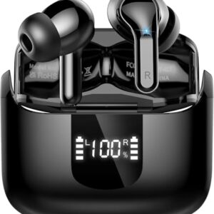 Bluetooth 5.4 Kopfhörer, 50Std 3D-Stereo Kopfhörer Kabellos Bluetooth, Tiefer Bass Wireless Earbuds, 4 ENC Noise Cancelling Mic, USB-C in Ear Ohrhörer, IP-X7 Wasserdicht Headphones Sport Gym Running